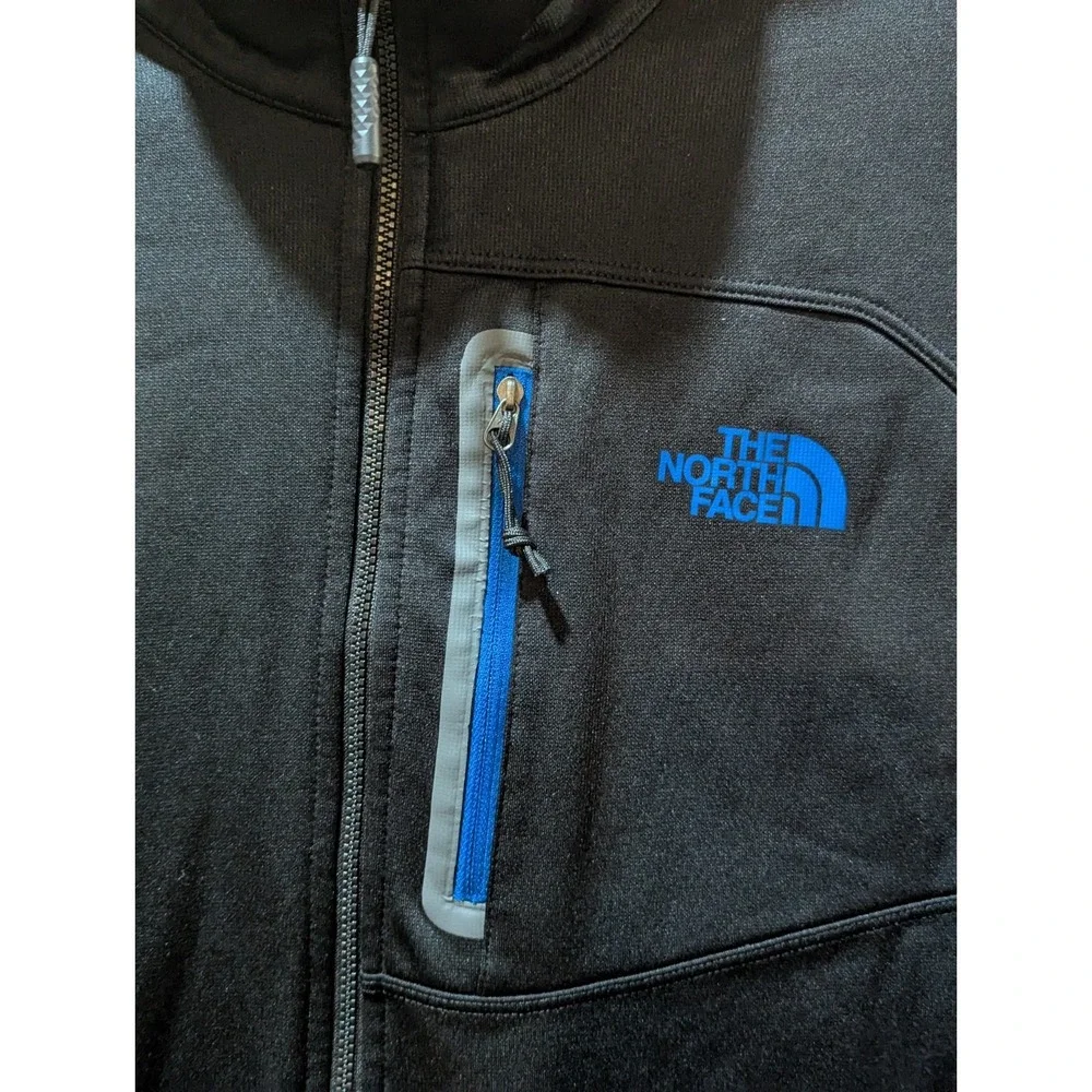The North Face Canyonlands 1/2 Zip Pullover‎ Jacket Men's Large Black Blue Logo